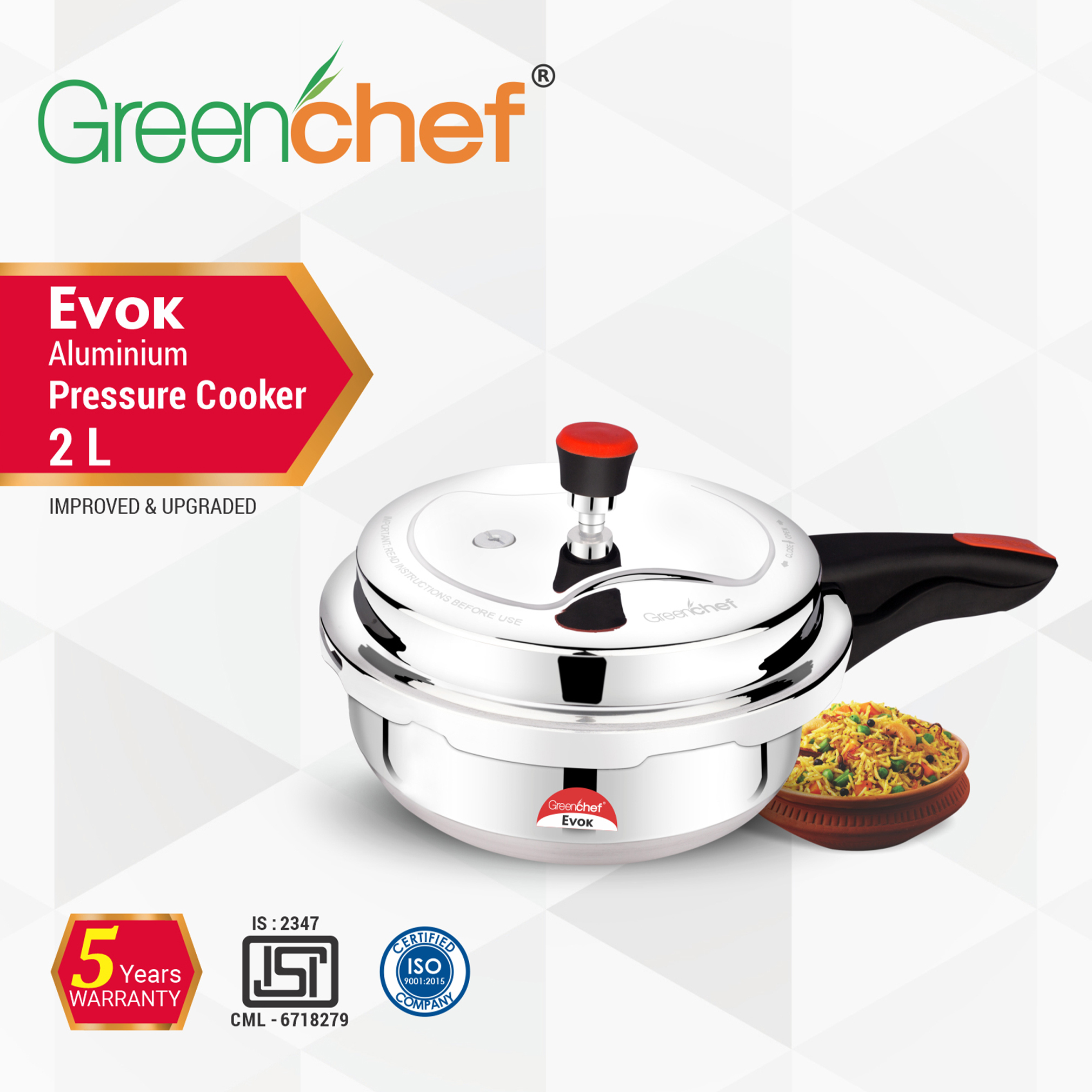 Green chef pressure best sale cooker 5 litre price